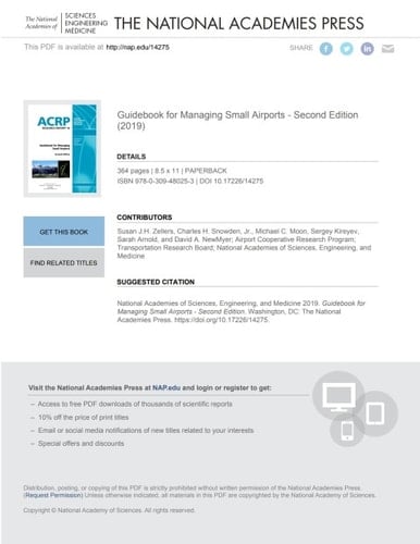 Guidebook for Managing Small Airports - Second Edition