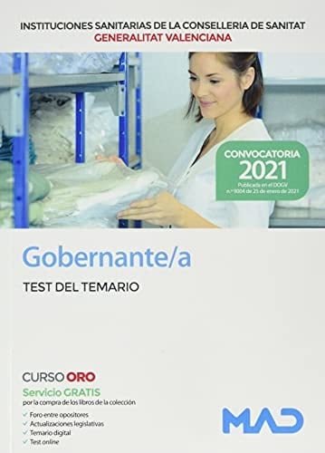 Gobernante/a de las Instituciones Sanitarias de la Conselleria de Sanitat de la Generalitat Valenciana. Test del temario (Spanish Edition)