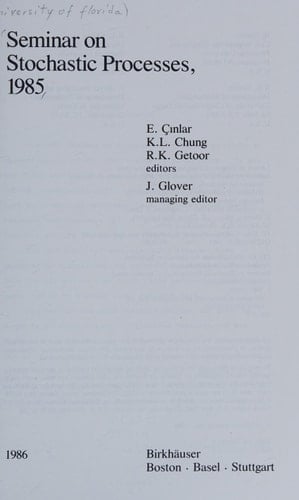 Seminar on Stochastic Processes, 1985