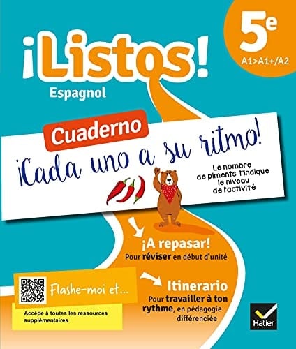 Espagnol 5e A1>A1+/A2 ¡Listos! Cuaderno