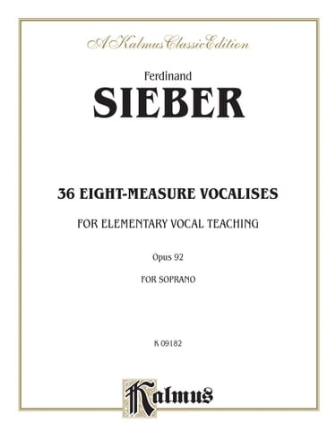 36 Eight-Measure Vocalises for Elementary Teaching Op. 92 - Soprano