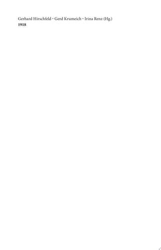 1918 die Deutschen zwischen Weltkrieg und Revolution