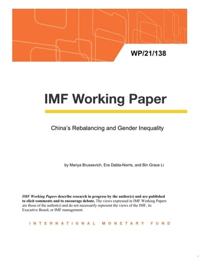 China's Rebalancing and Gender Inequality
