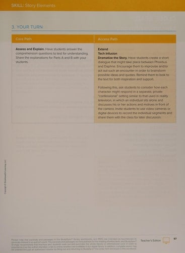 Studysync Reading & Writing Companion. Grade 11 units