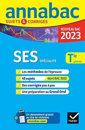 SES spécialité Tle générale Sujets & corrigés