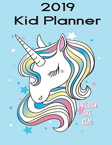 2019 Kid Planner Weekly Planner 2019, 12 Months, January - December 2019, Cute Unicorn Agenda Book(volume 4)