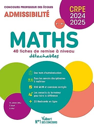Maths 40 fiches de remise à niveau détachables