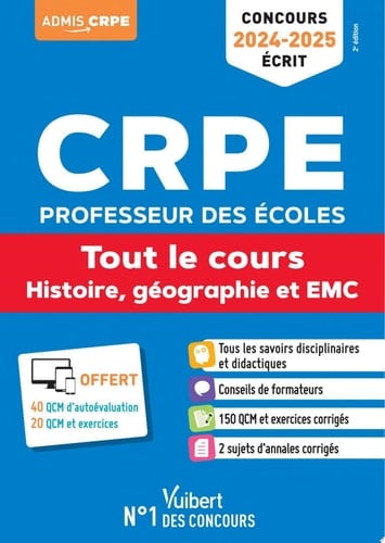 Histoire, Géographie et EMC - CRPE 2024-2025 - Tout-en-un