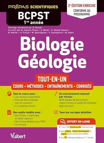 Biologie-Géologie BCPST 1re année Tout-en-un - Cours, méthodes, entraînements, corrigés