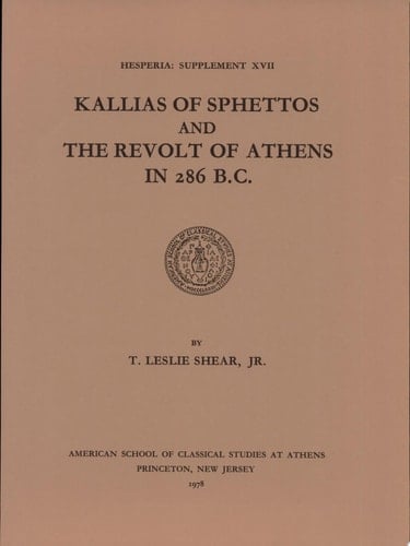 Kallias of Sphettos and the Revolt of Athens in 286 B.C.