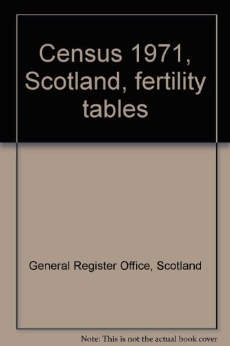 Census 1971, Scotland, Fertility Tables