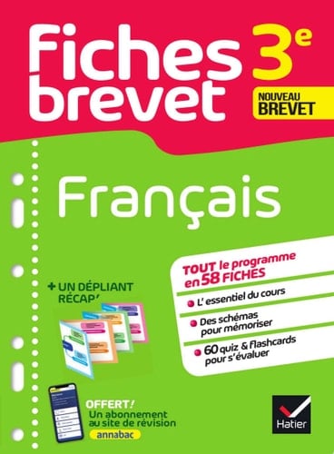 Fiches brevet - Français 3e Brevet 2026