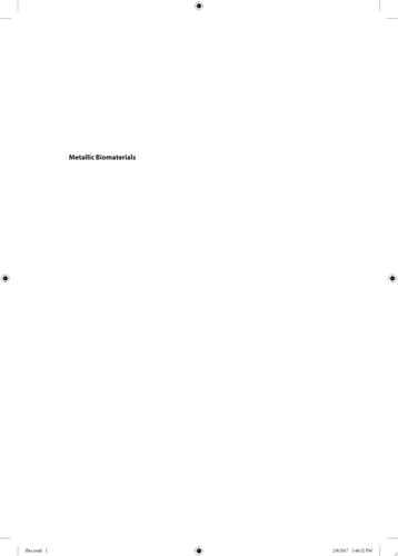 Metallic Biomaterials New Directions and Technologies