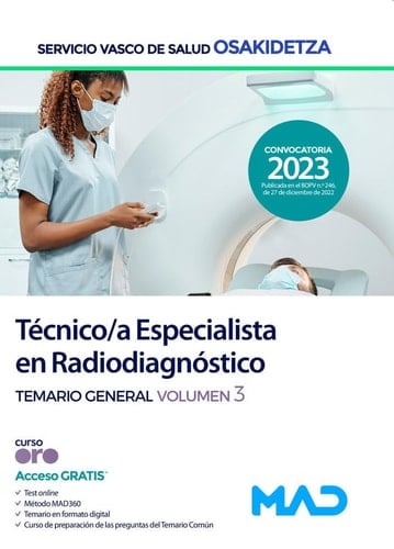 Técnicos Especialistas de Radiodiagnóstico del Servicio Vasco de Salud-Osakidetza. Temario general V 3