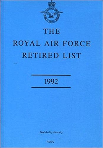 Royal Air Force Retired List 1992