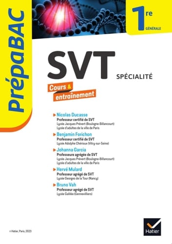 Prépabac - SVT 1re générale (spécialité)