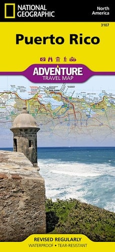 National Geographic Puerto Rico : North America Adventure Travel Map