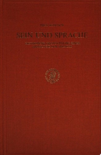 Sein Und Sprache Historische Grundlegung Einer Ontologie Der Sprache