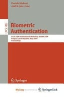 Biometric Authentication ECCV 2004 International Workshop, BioAW 2004, Prague, Czech Republic, May 15, 2004, Proceedings