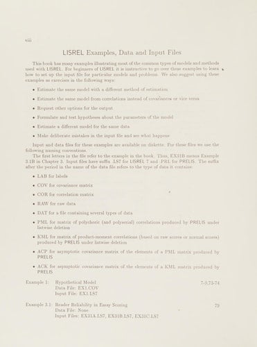 SPSS Lisrel 7, a Guide to the Program and Applications