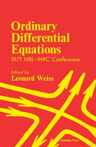 Ordinary Differential Equations 1971 NRL—MRC Conference