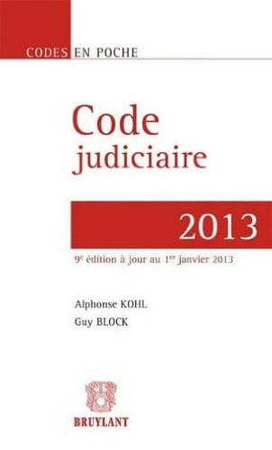 Code judiciaire 2013