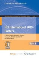 HCI International 2019 - Posters 21st International Conference, HCII 2019, Orlando, FL, USA, July 26-31, 2019, Proceedings. Part I