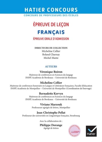 Français - CRPE 2026-2027 - Epreuve orale d'admission