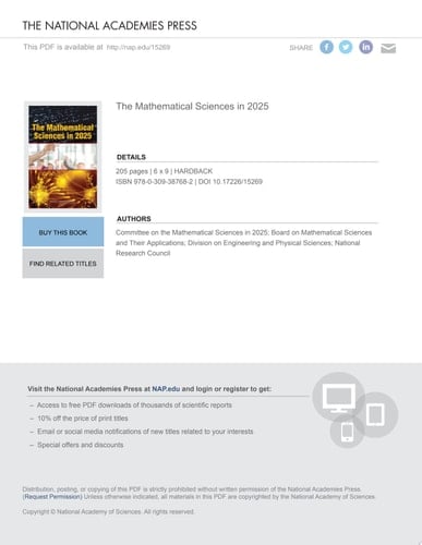 The Mathematical Sciences in 2025