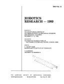 Robotics Research Symposium on Robotics : Winter Annual Meeting : Papers