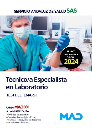 Técnico/a Especialista en Laboratorio del Servicio Andaluz de Salud. Test del temario