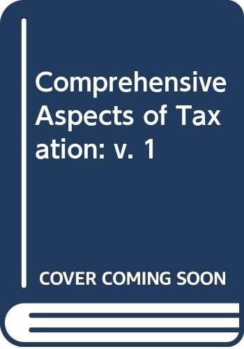 Comprehensive Aspects of Taxation income tax,corporation tax,anti-avoidance provisions value added tax
