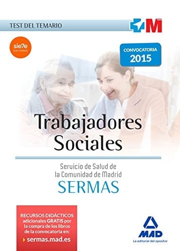 Trabajadores Sociales del Servicio Madrileño de Salud. Test (Spanish Edition)