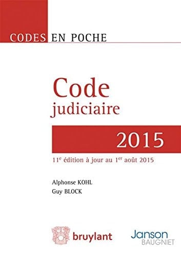 Code judiciaire 2015