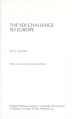 Sdi Challenge to Europe