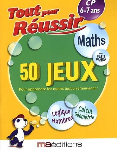 Maths avec petit panda 50 jeux CP 6-7 ans