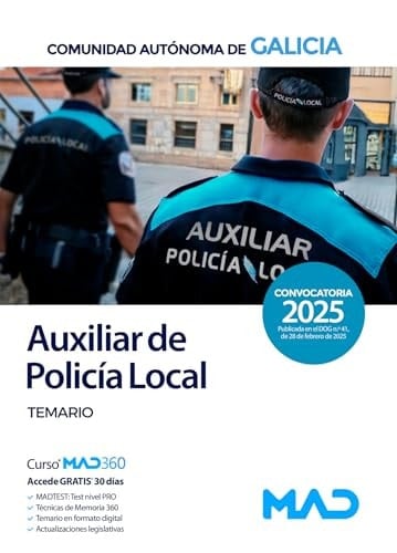 Auxiliar de la Policía Local de la Comunidad Autónoma de Galicia. Temario