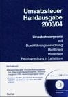 Umsatzsteuer-Handausgabe 2001/2002