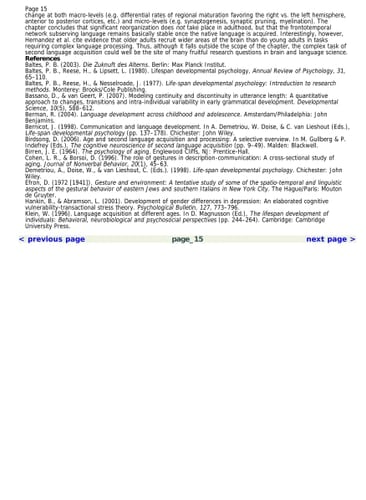 Language Development Over the Lifespan