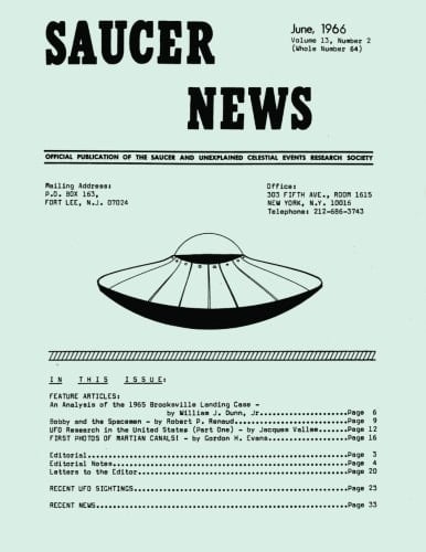 Saucer News Vol. 13, Number 2, June 1966 (Whole Number 64)