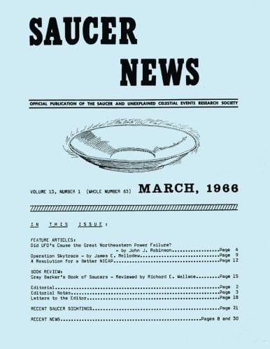Saucer News Vol. 13, Number 1, March 1966 (Whole Number 63)