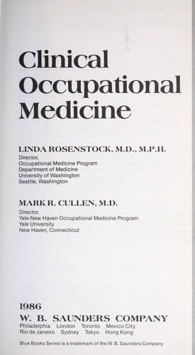 Clinical Occupational Medicine