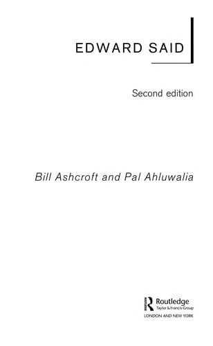 The"Paradox of Identity" Edward Said. [by] Bill Ashcroft, Pal Ahluwalia