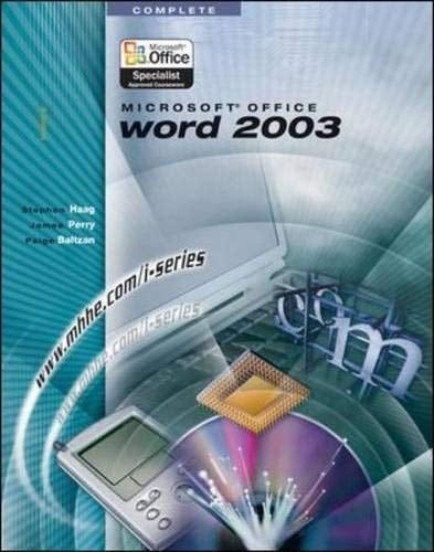 Microsoft Office Word 2003 Complete