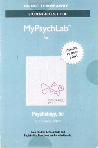 Psychology Access Code Includes Pearson Etext