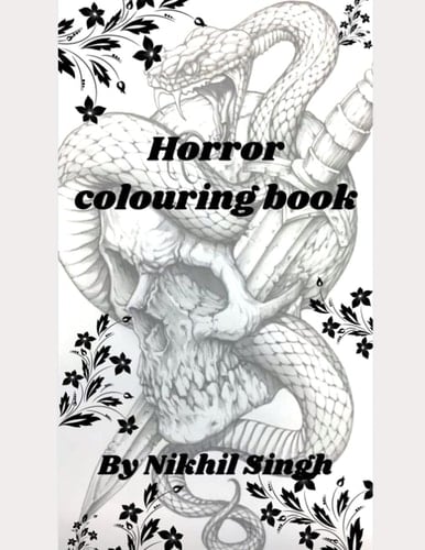 Horror colouring book for teens: Witchcraft horror colouring book