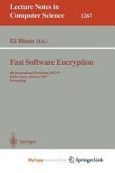 Fast Software Encryption 4th International Workshop, Fse'97, Haifa, Israel, January 20-22, 1997, Proceedings