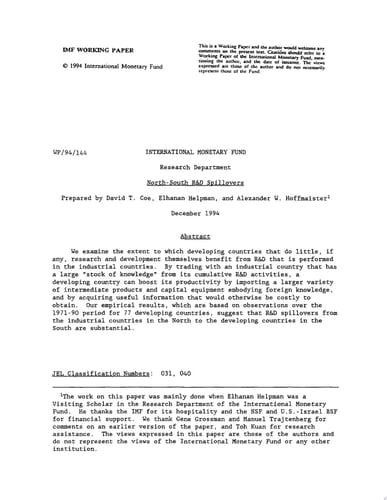 North-South RandD Spillovers