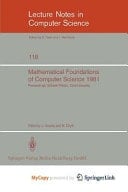 Mathematical Foundations of Computer Science 1981 10th Symposium Strbske Pleso, Czechoslovakia, August 31- September 4, 1981. Proceedings