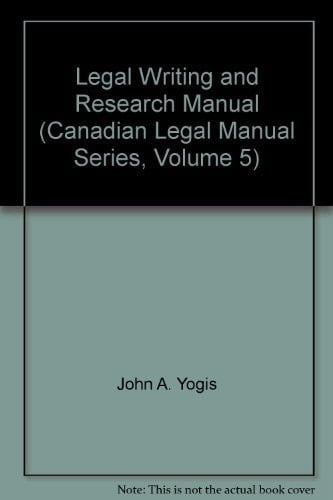 Legal Writing and Research Manual